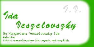 ida veszelovszky business card